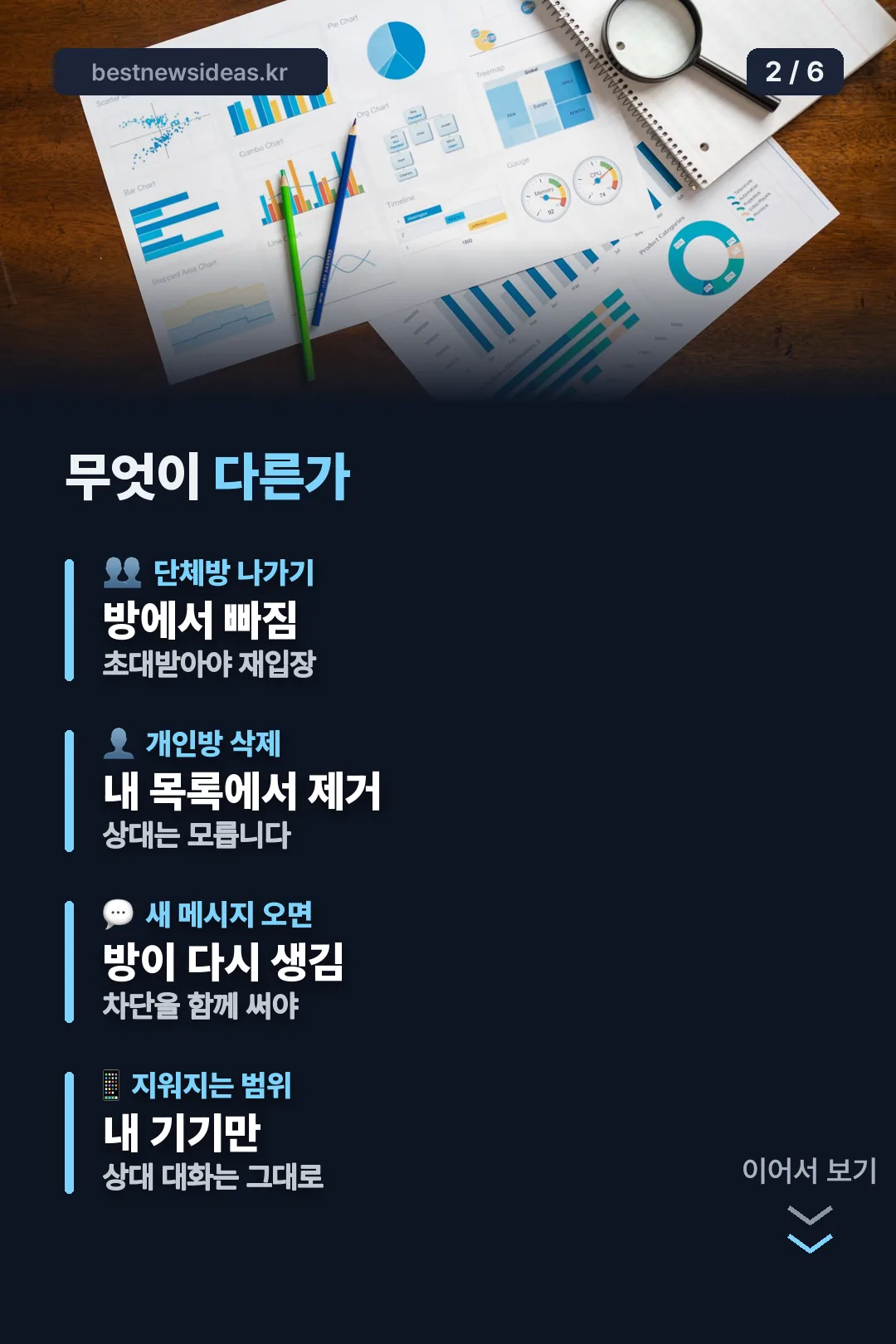 나가기와 삭제 비교
