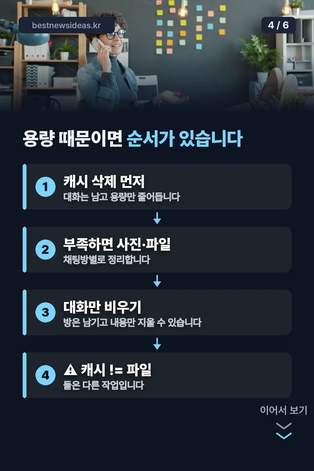 용량 정리 순서