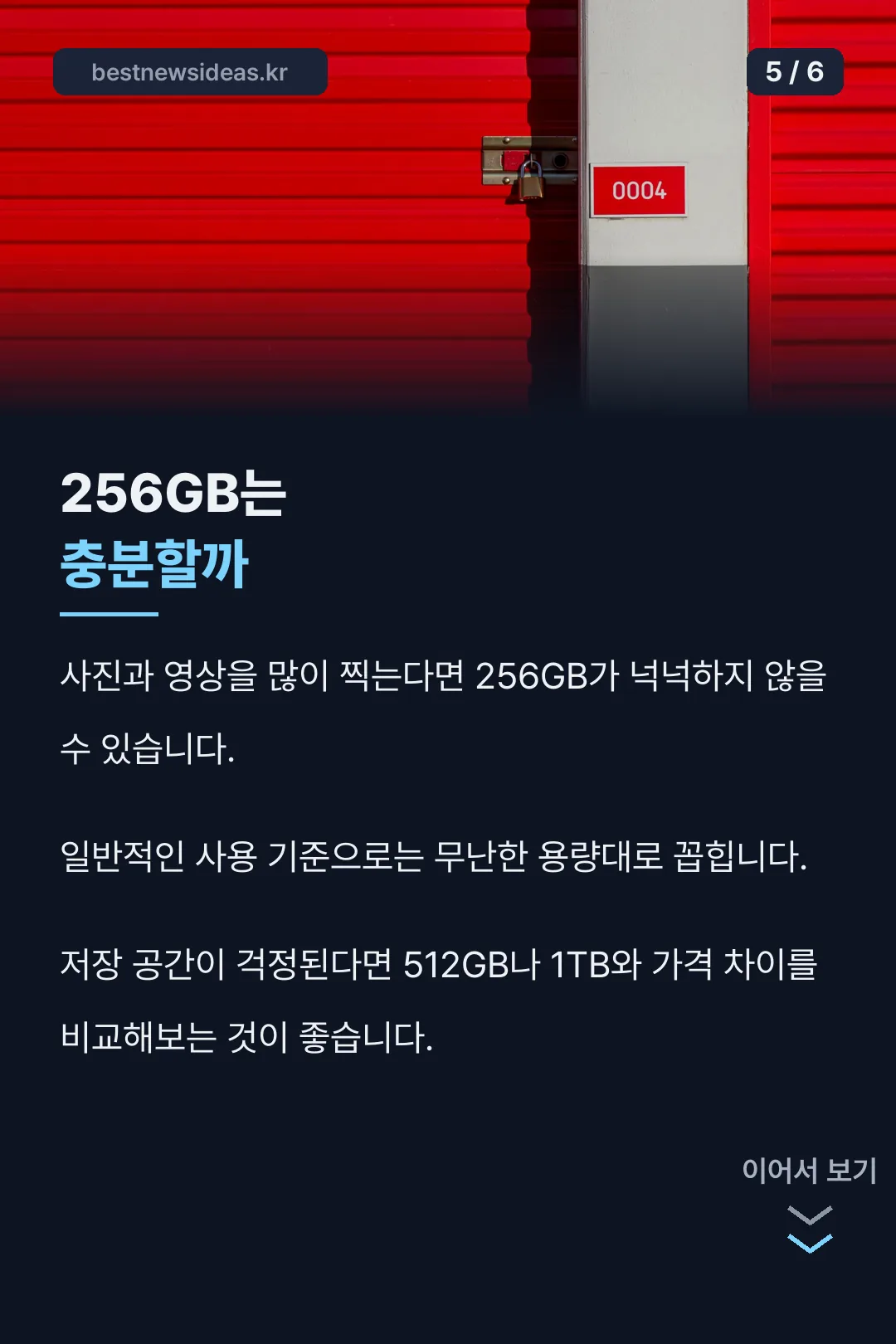 256GB 용량 선택