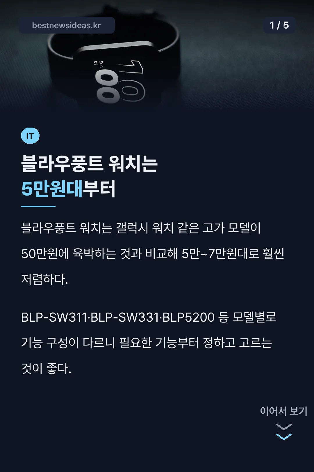 블라우풍트 워치 표지