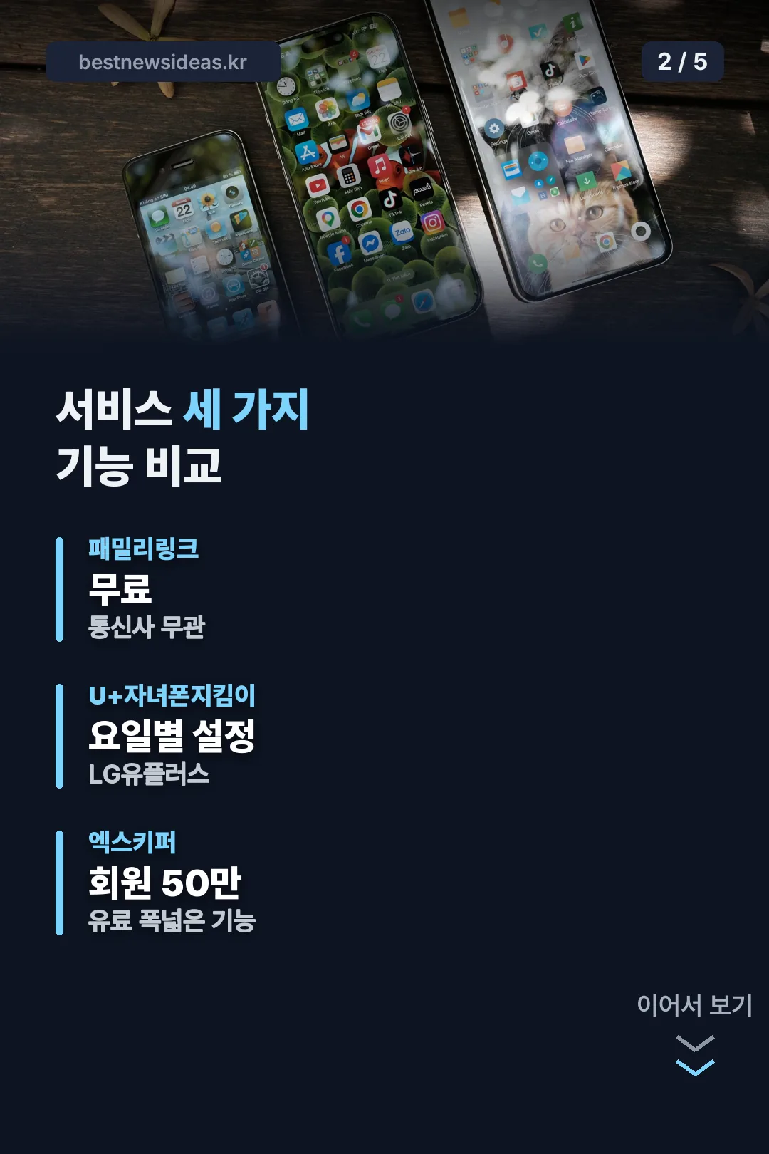 서비스 세 가지 비교